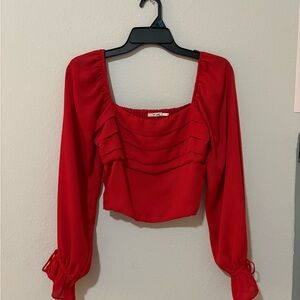 Elegant Red Women's Top